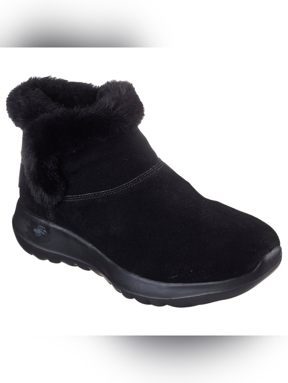 Skechers Black Faux-Fur Winter Ankle Boot - Picture 3 of 8